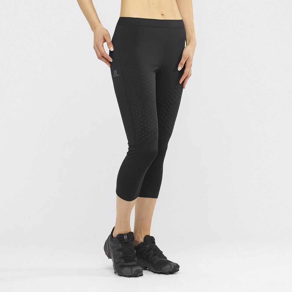 Salomon Singapore Womens Tights - SUPPORT MID Black | 10362-WOIV